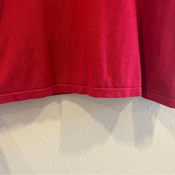 NWOT‎ Whisper Knit by Louis Dell Olio Red Short Sleeve Knit Top 2X - Picture 3 of 6